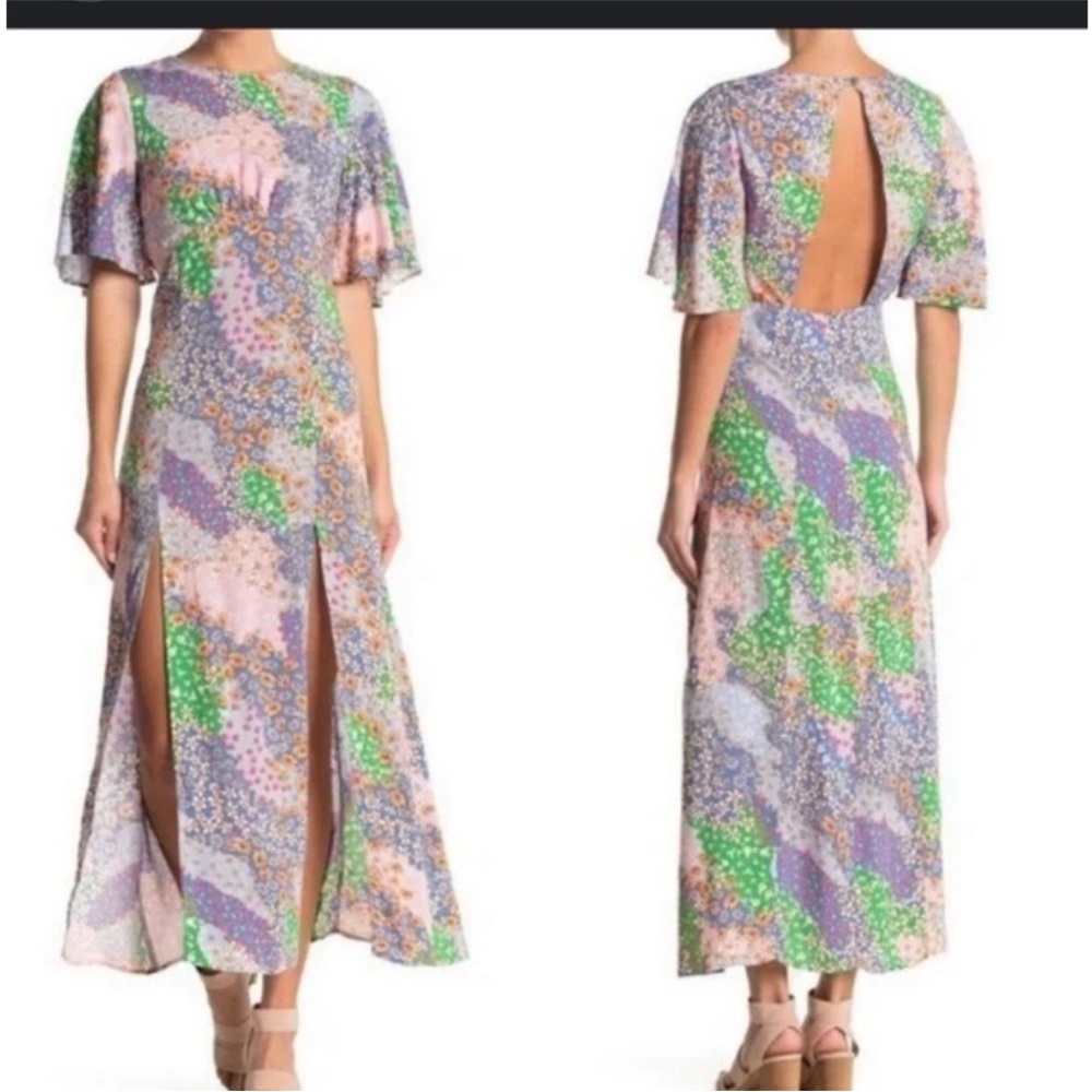 NWT Topshop Floral Multi-Color Maxi Dress